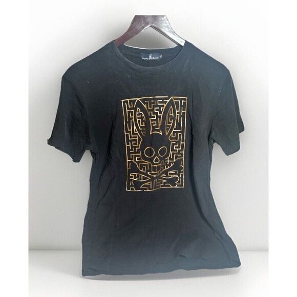Psycho Bunny Pisani Tee Black Gold Size XLarge Mens. N - Picture 1 of 5